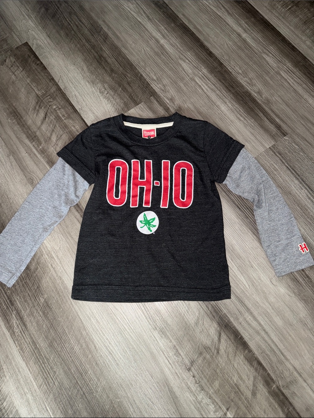 Homage Ohio State buckeyes 4 girls boys long sleeve T-shirt youth top OSU